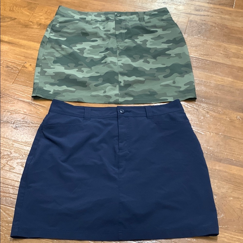 Eddie Bauer Camouflage and Navy Women's Skirt Bundle